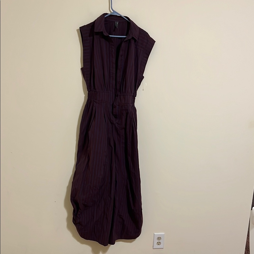 Anthropologie stripped shirted Parachute jumpsuit size MT Used - Picture 5 of 16